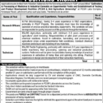 PCSIR Jobs 2026: Research Officers and Technicians for Cannabis Cultivation Project in Lahore
